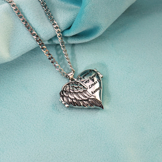 Collar con Alas y Foto Personalizable en Color