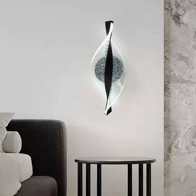 Lámpara de Pared LED Copo de Nieve Aluminio Dorado para Pasillos
