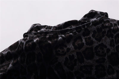Abrigo Camisa Leopardo Terciopelo Estilo Europeo-Americano - Image 4