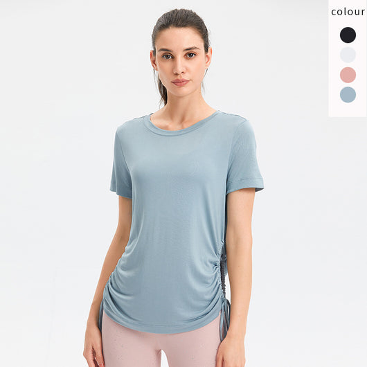 Blusa Suelta de Cuello Redondo en Color Sólido para Mujer - Image 14