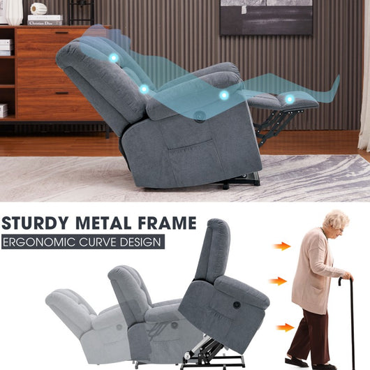 Sillón Reclinable Eléctrico Multifuncional de Masaje para Sala y Dormitorio - Image 3