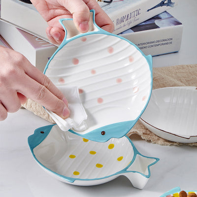 Plato Comedero para Gatos Diseño Pez Cerámica - Image 4