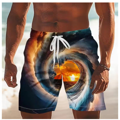 Shorts de Baño Casuales con Estampado Oceánico para Hombre - Image 15
