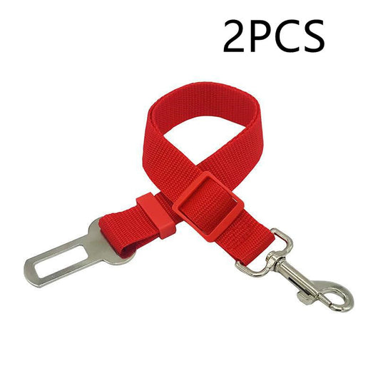 Gray pet car seat belt with a metal seatbelt buckle and a swivel snap hook for securing dogs in vehicles. - Image 6