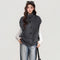 Chaleco Tejido Gris con Solapa - Abrigo Cálido para Mujer Otoño e Invierno