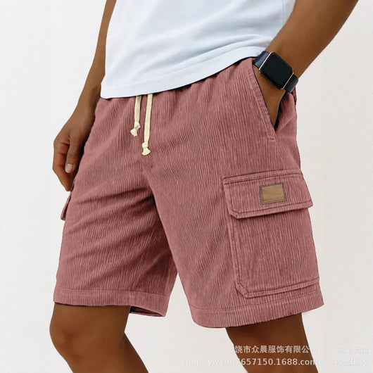 Shorts Corduroy con Bolsillos Laterales y Cordón 3D para Hombre - Image 10
