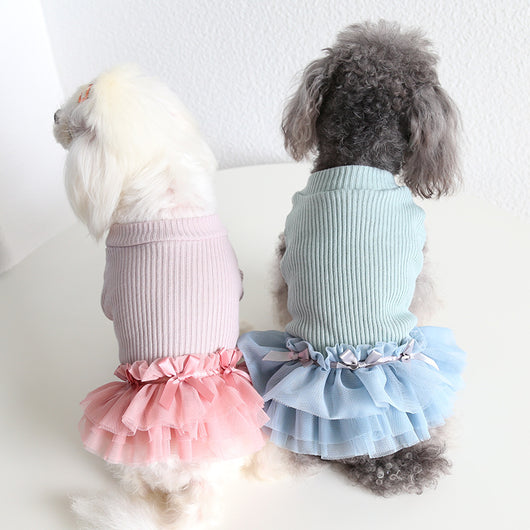 Falda Térmica de Lana Azul Polvo para Mascotas - Image 8