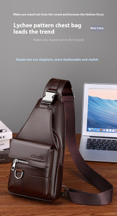 Bolsa de Pecho Retro para Hombre - Gran Capacidad Impermeable - Image 20