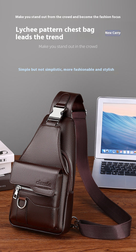 Bolsa de Pecho Retro para Hombre - Gran Capacidad Impermeable - Image 20