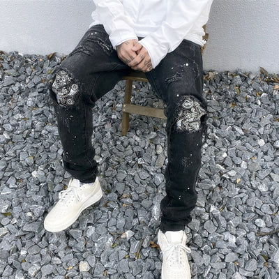 Jeans Rotos Negro Estilo Street para Hombre - Image 5