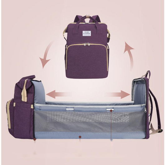 Bolsa Mochila Convertible para Cuna Portátil Plegable