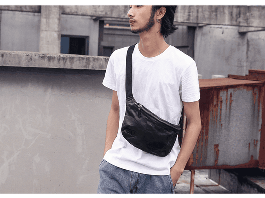 Bolsa Bandolera de Cuero Retro para Hombre - Image 9