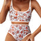 Bikini Estampado Paisley con Borde Floral Sexy