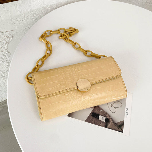 Bolso de Hombro Coreano con Cadena Dorada para Mujer - Image 8
