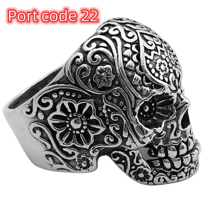 Anillo de Calavera Tailandés de Plata Maciza - Diseño Vintage Dominante para Hombre - Image 10