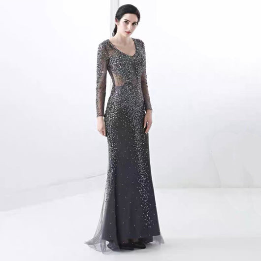 Vestido de Noche Elegante con Cola de Pez - Image 3