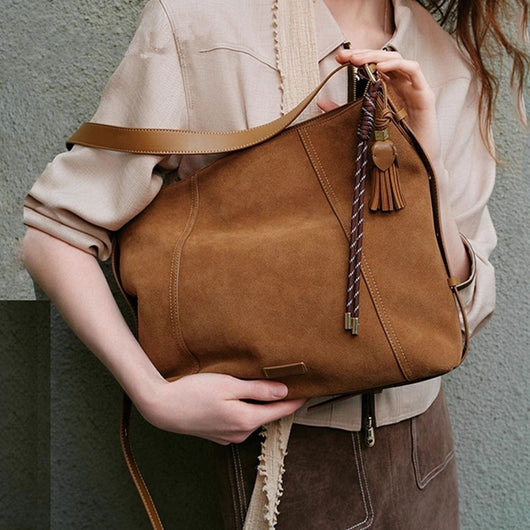 Bolso Crossbody Vintage de Ante Aterciopelado - Gran Capacidad para Otoño e Invierno - Image 4