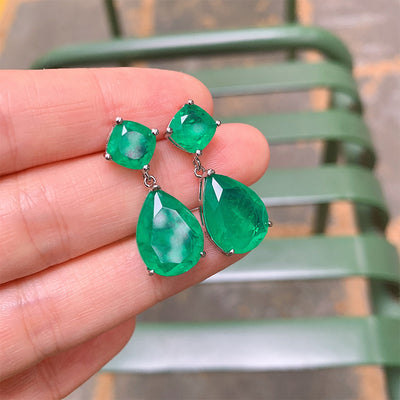 Aretes Paraíba Azul Simulado - Diseño Minimalista Elegante para Mujer - Image 4