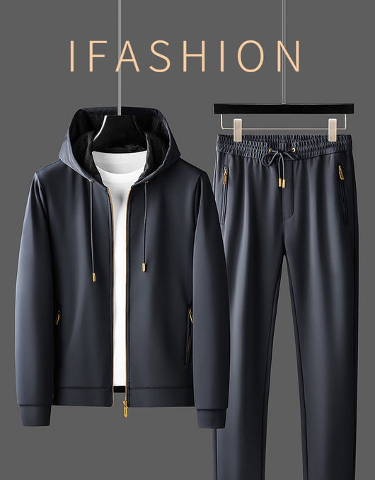 Suéter Casual de Dos Piezas con Cierre - Diseño Bicolor Acolchado - Image 11