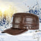 Gorra Plana de Cuero para Hombre con Protección Térmica