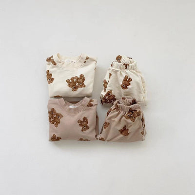 Conjunto de Dos Piezas para Bebé y Niño Pequeño con Estampado Osito Adorable - Image 6