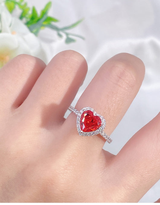Anillo Vintage Rubí Rojo Sangre de Paloma con Diamante T Square en Plata 925 - Image 7