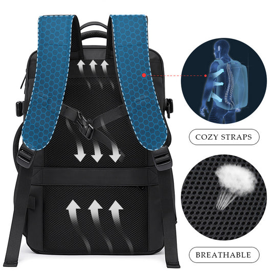 Mochila Ejecutiva Impermeable con Capacidad Expandible para Viajes de Negocios - Image 4