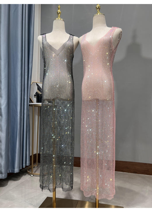 Falda Larga Brillante de Malla con Strass para Niña - Image 15