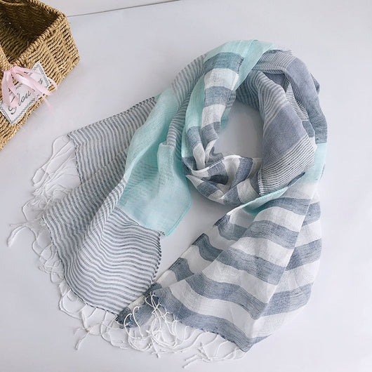 Pañuelo Ligero de Algodón y Lino para Primavera Verano - Image 7