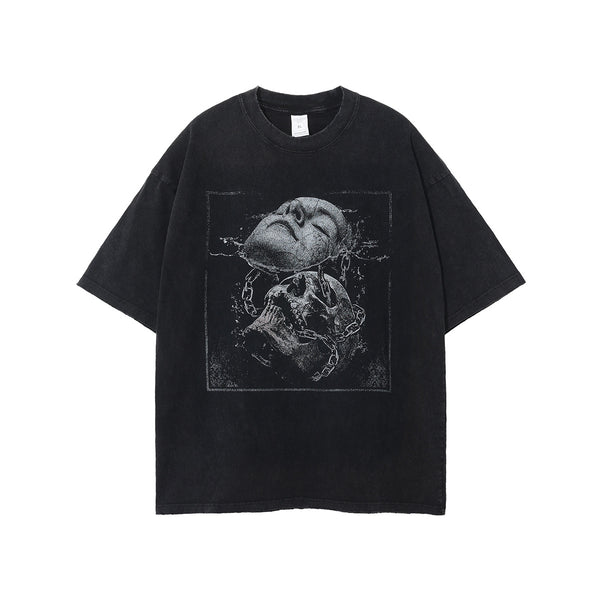 Playera Hip Hop Calavera Negra de Alto Impacto para Hombre - Image 6