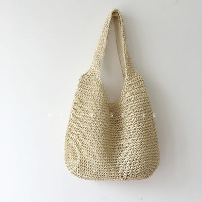 Bolsa de Playa Tejida a Mano - Bolso de Hombro Verano Capacidad Grande - Image 12