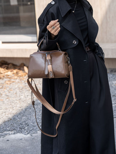 Bolso Bandolera de Cuero Curtido al Óleo para Mujer - Diseño Elegante y Sofisticado - Image 6