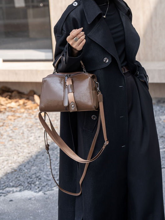 Bolso Bandolera de Cuero Curtido al Óleo para Mujer - Diseño Elegante y Sofisticado - Image 6