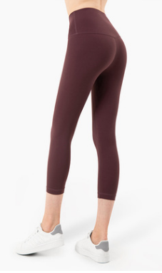 Leggings Yoga Cintura Alta Sin Costuras Nude Realza Glúteos Capri - Image 18