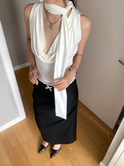 Blusa Halter Escotada con Tirantes Finos - Chaleco Veraniego Elegante - Image 17