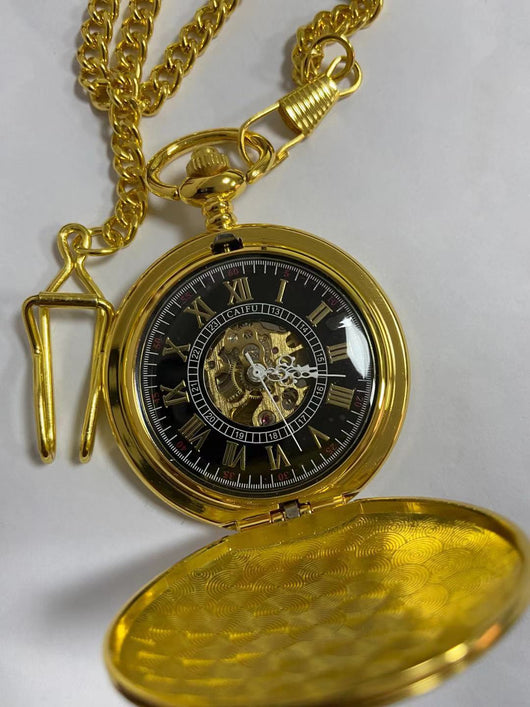 Reloj de Bolsillo Automático Mecánico con Diseño Floral Retro Calado - Image 9