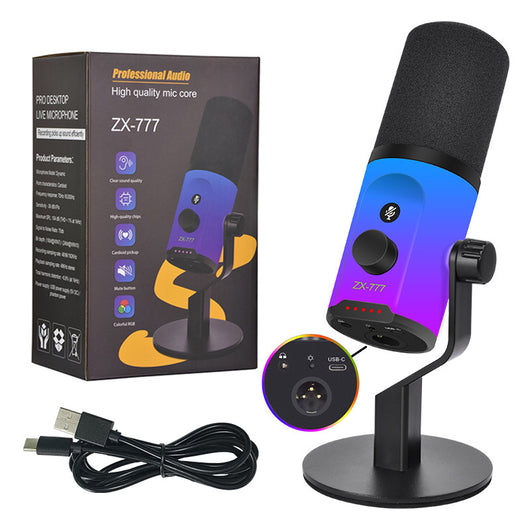 Micrófono XLR USB Dual Modo con Bobina Móvil y Reducción de Ruido ZX777 - Image 2