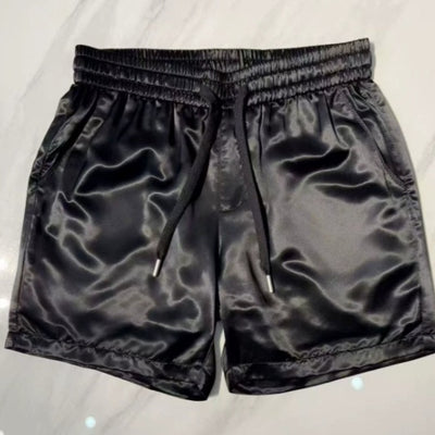 Shorts Casuales de Verano para Hombre - Cintura Elástica y Cordón Ajustable