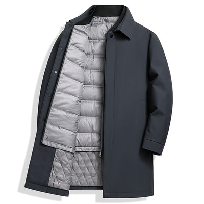 Chaqueta de Plumas de Pato Blanca para Hombre - Estilo Casual Ejecutivo - Image 7