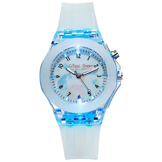 Reloj Infantil de Silicona con Luz y Patrón de Frutas - Image 8