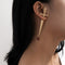 Trendy Hip Hop Rojo Water Drop Cross Earrings Dorado