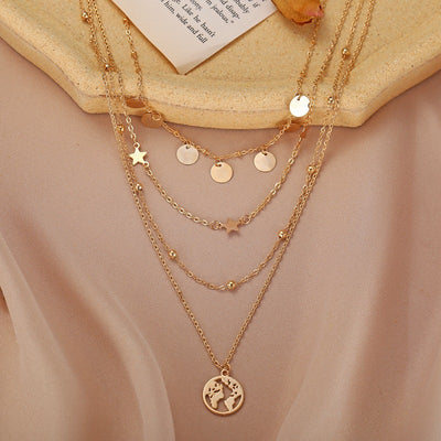 Collar Multicapa con Dije Estrella de Cinco Puntas - Image 3