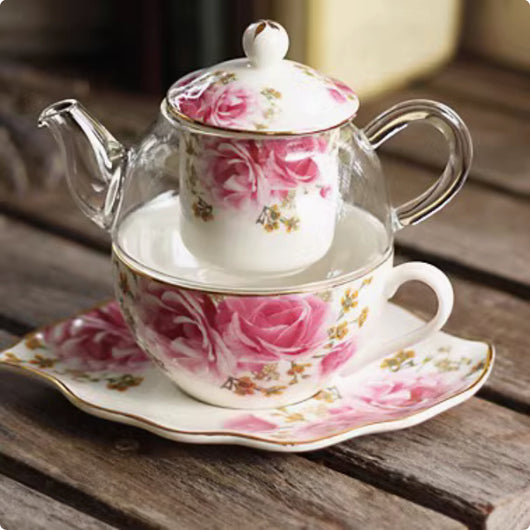 Juego de Té y Café de Cerámica con Cafetera de Vidrio Integrada - Image 10