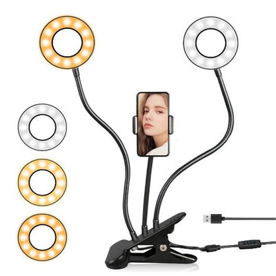 Lámpara de Belleza Selfie Dual USB con Clip Portátil - Image 10