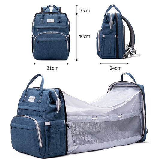 Mochila Maternal Multifuncional con Red Antimosquitos, Capacidad Grande y Cuna Plegable - Image 3