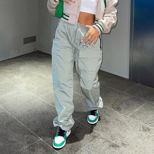 Pantalón Overol Cintura Alta con Bolsillos - Estilo Casual Recto - Image 5