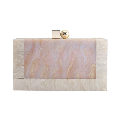 Bolso Vintage de Patchwork Acrílico Blanco Perlado - Image 13
