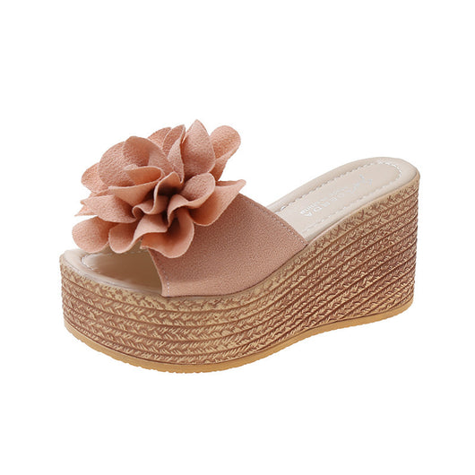 Sandalias Cuña Verano Plataforma Floral Punta Abierta para Mujer - Image 5