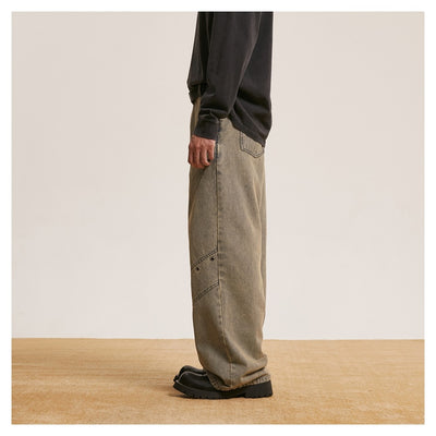 Pantalones Vaqueros Retro Lavados Baggy Straight para Hombre y Mujer - Image 17