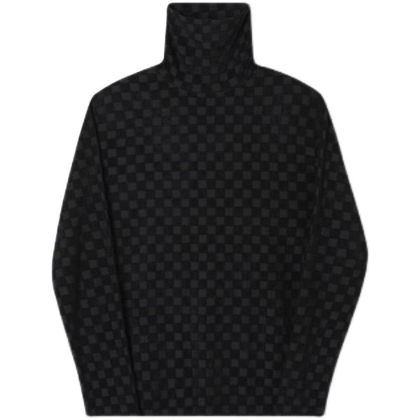 Polera Cuello Alto Jacquard a Cuadros para Hombre